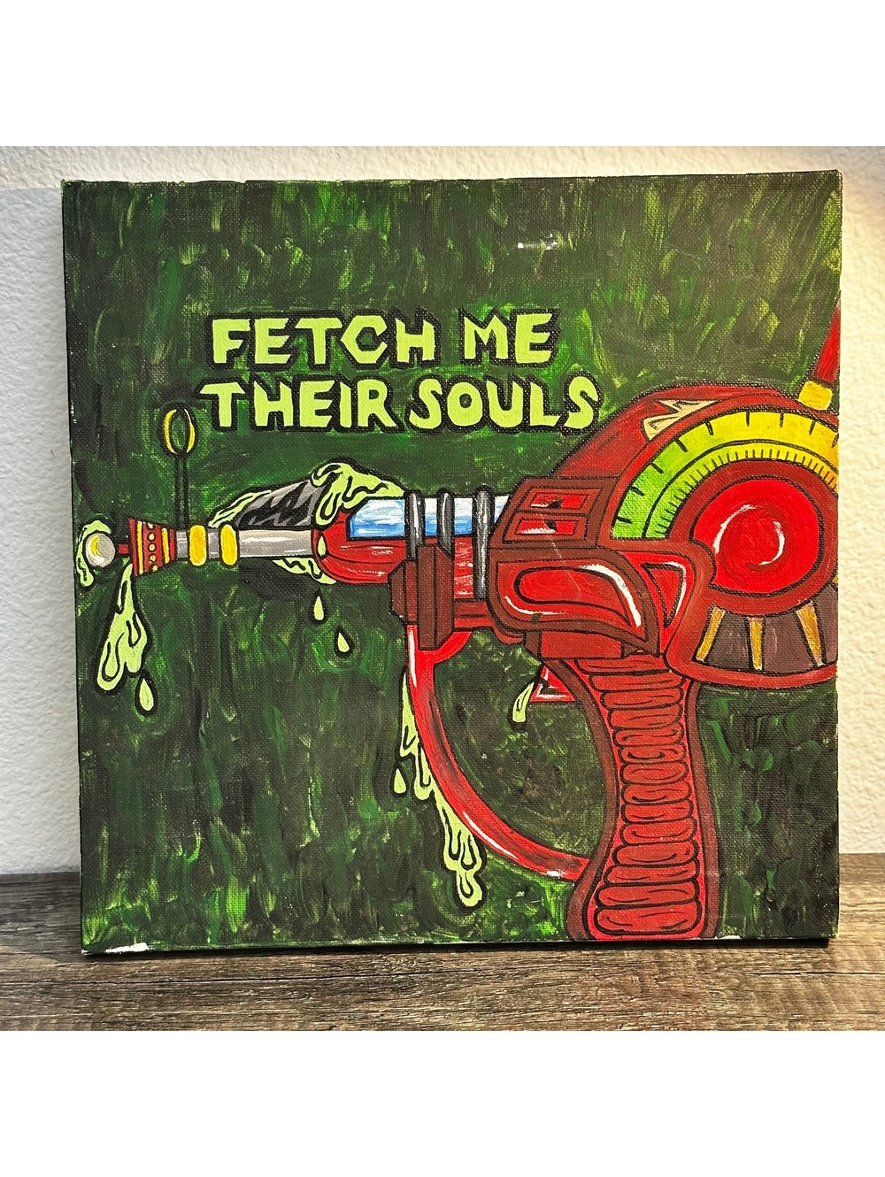 Call of Duty Zombies Inspired Ray Gun Canvas Art 14x14